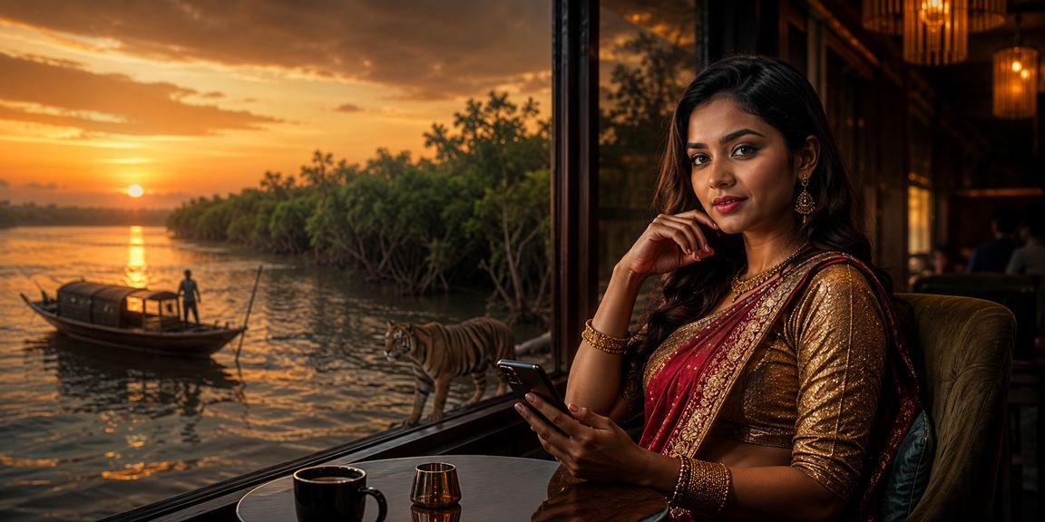 সুন্দরবন পটভূমিতে বাংলাদেশি মডেল winfast ভিআইপি বোনাস বেটিং উপভোগ করছেন